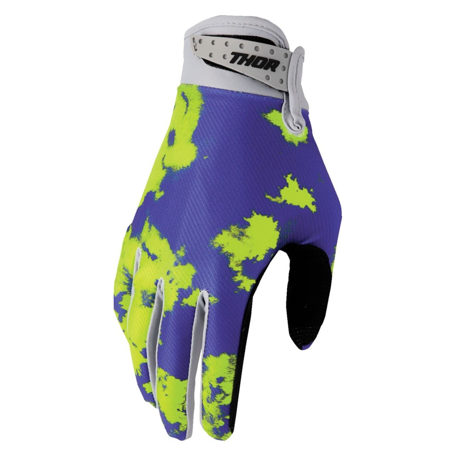 Thor 2026 Youth Launchmode Bleach Grey Acid MX Gloves
